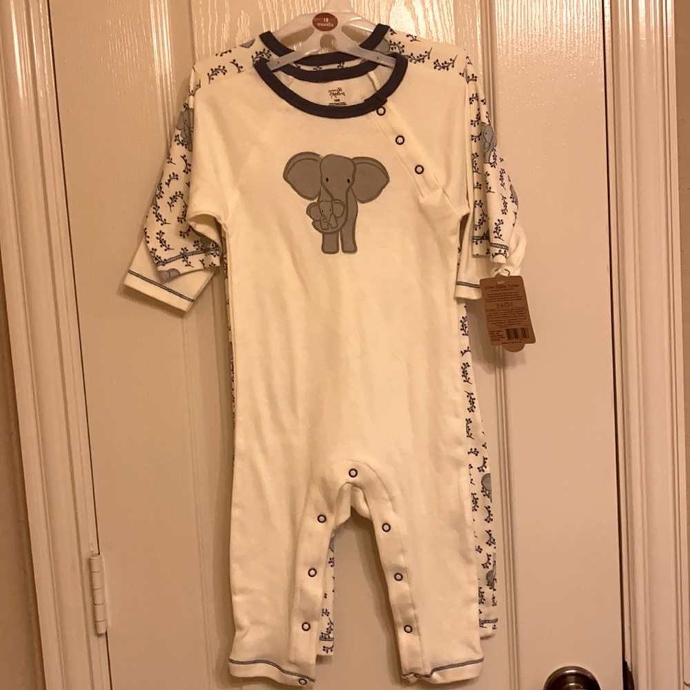 Baby boy organic cotton overalls